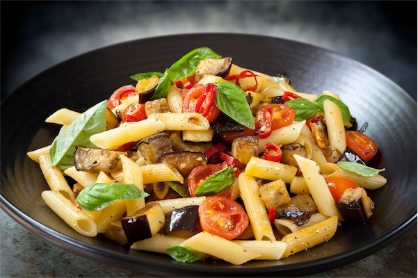 pasta melanzane pomodori ciliegino kosher 