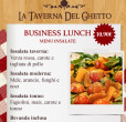 business lunch menù Insalate taverna del ghetto