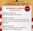 business lunch menù Porto taverna del ghetto