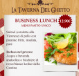 business lunch menù piatto unico Snitzel taverna del ghetto