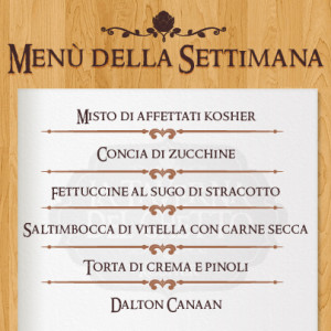 menù della settimana 8 14 luglio taverna del ghetto